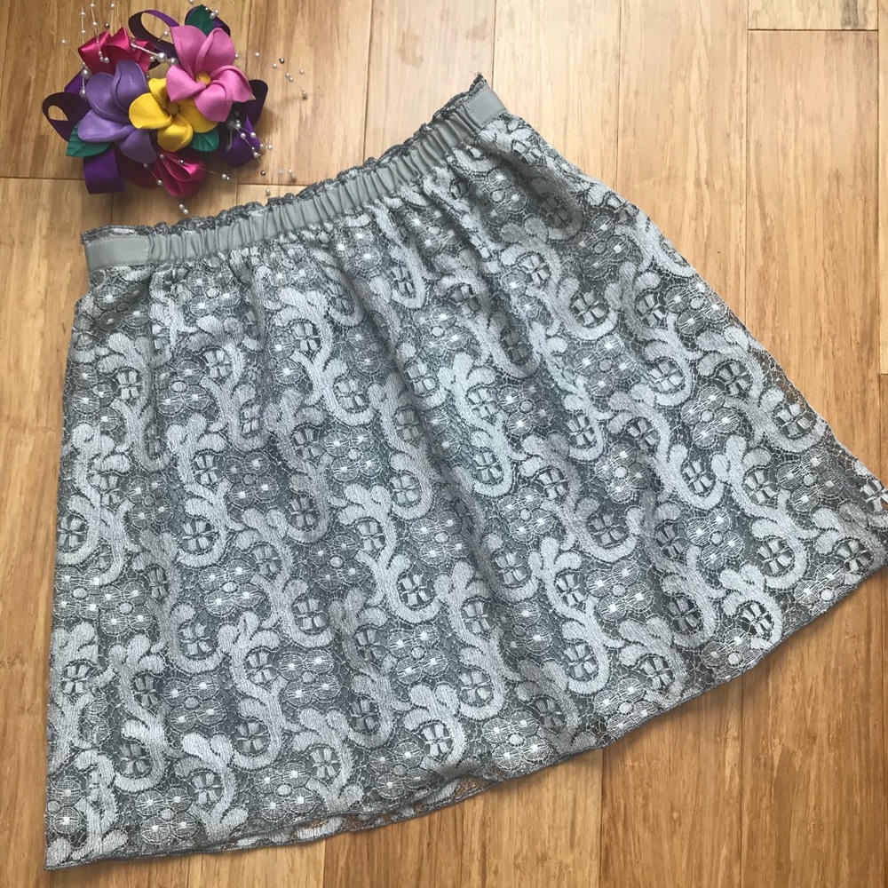 J.Crew lace mini skirt